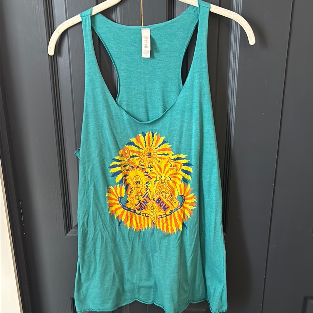 New Orleans Jazz Fest Mardi Gras Indians Graphic Tank Top Dirty Coast vintage